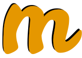 Logo für die Seite morningred.de ist ein kleines, geschwungenes oranges m.